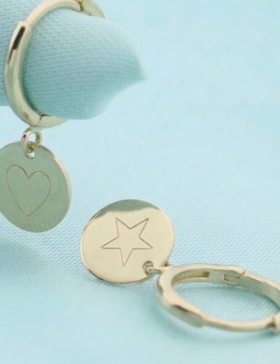 Daire Sallantılı Altın Halka Küpe resmi