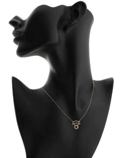 Örgülü Kız 14 Ayar Altın Kolye resmi