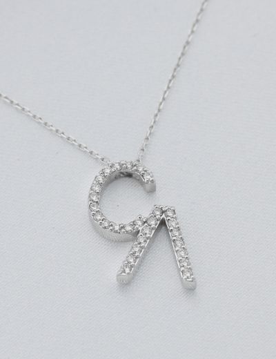 Harfli Pırlanta Kişiye Özel Kolye resmi