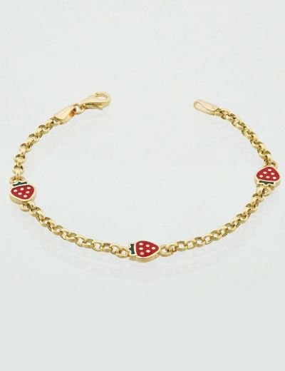 Tatlı Çilek Altın Çocuk Bileklik resmi