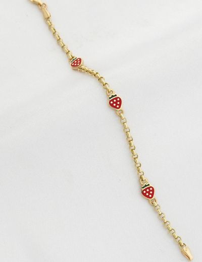 Tatlı Çilek Altın Çocuk Bileklik resmi