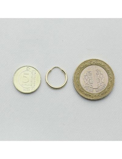 Altın Minik Halka Küpe (Çap: 1.5cm) resmi
