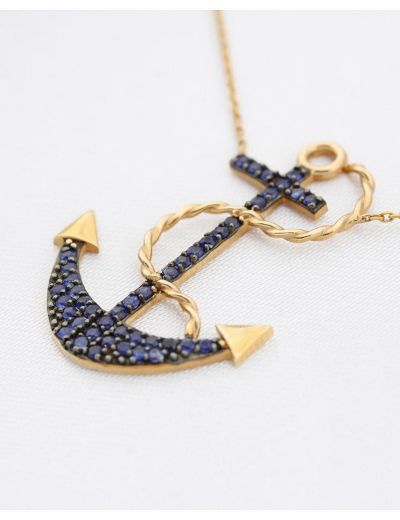 Safir Çapa Kolye resmi