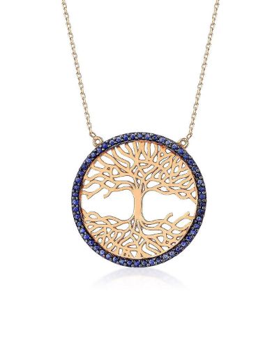 Safir Hayat Ağacı Kolye resmi