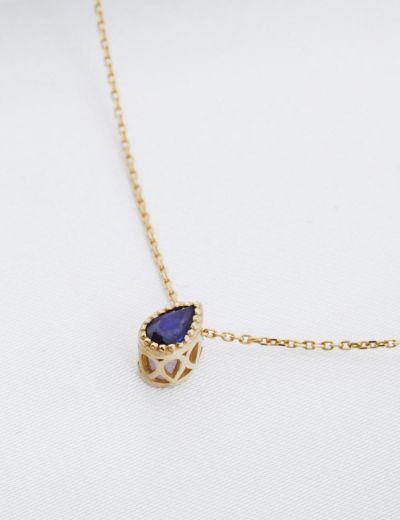 Tek Damla Safir Kolye resmi