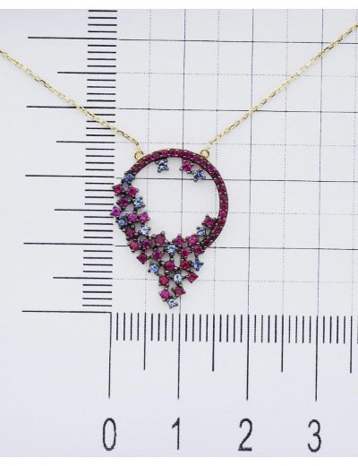 Doğanın Renkleri Halka Salkım Kolye resmi