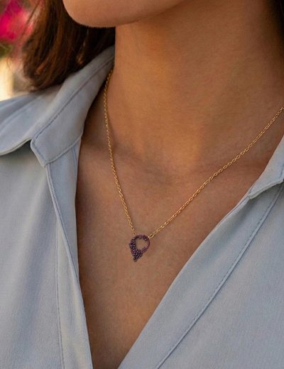 Doğanın Renkleri Halka Salkım Kolye resmi