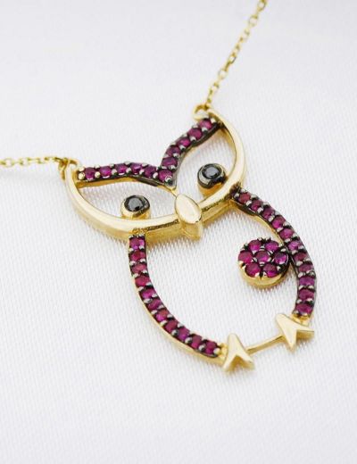 Yakut Baykuş Kolye resmi