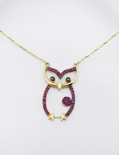 Yakut Baykuş Kolye resmi