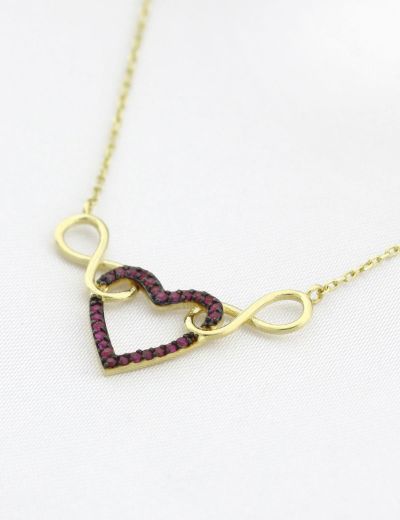 Sonsuz Sevgi Doğal Yakut Kolye resmi