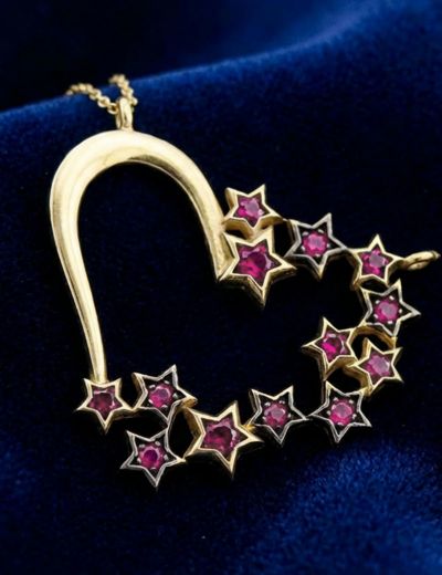 Yakut Kalbimin Yıldızı Kolye resmi