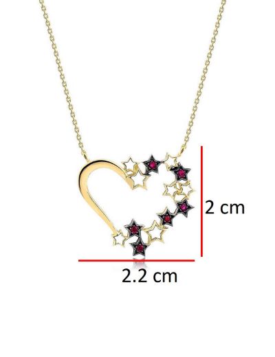 Yakut Kalbimin Yıldızı Kolye resmi