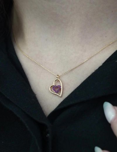 Yakut Kalbimin Kalbi Kolye resmi