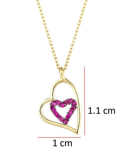 Yakut Kalbimin Kalbi Kolye resmi