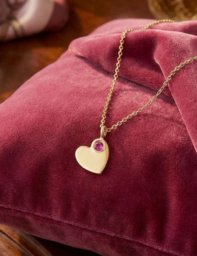 Yakut Kalbimin Tek Sahibi Altın Kolye resmi