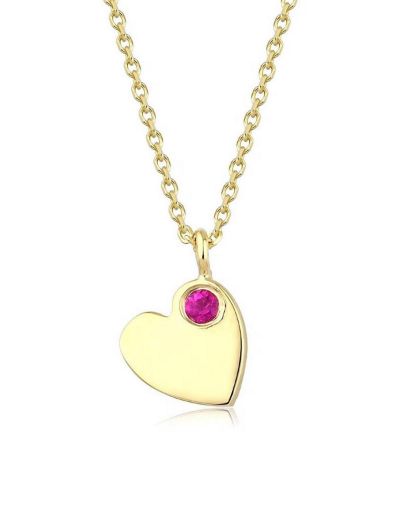 Yakut Kalbimin Tek Sahibi Altın Kolye resmi