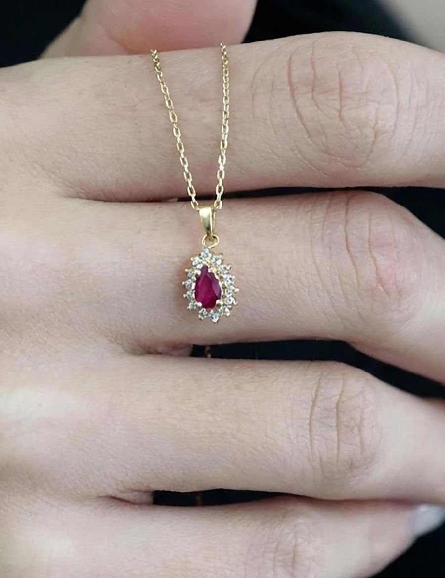 Anturaj Damla Yakut Kolye resmi