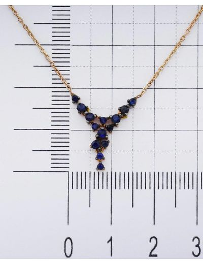 Üzüm Salkımı Safir Kolye resmi