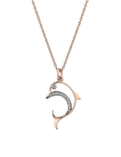 Pırlanta Altın Yunus Kolye resmi