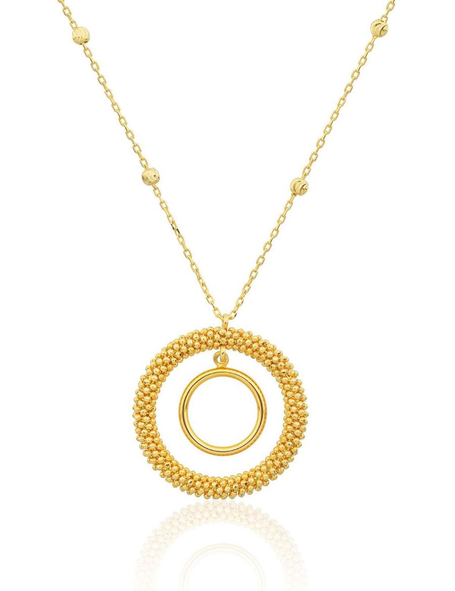 22 Ayar Altın Vizzaro Halka Kolye resmi