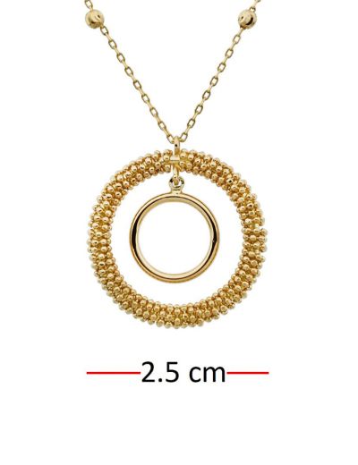 22 Ayar Altın Vizzaro Halka Kolye resmi