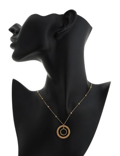 22 Ayar Altın Vizzaro Halka Kolye resmi