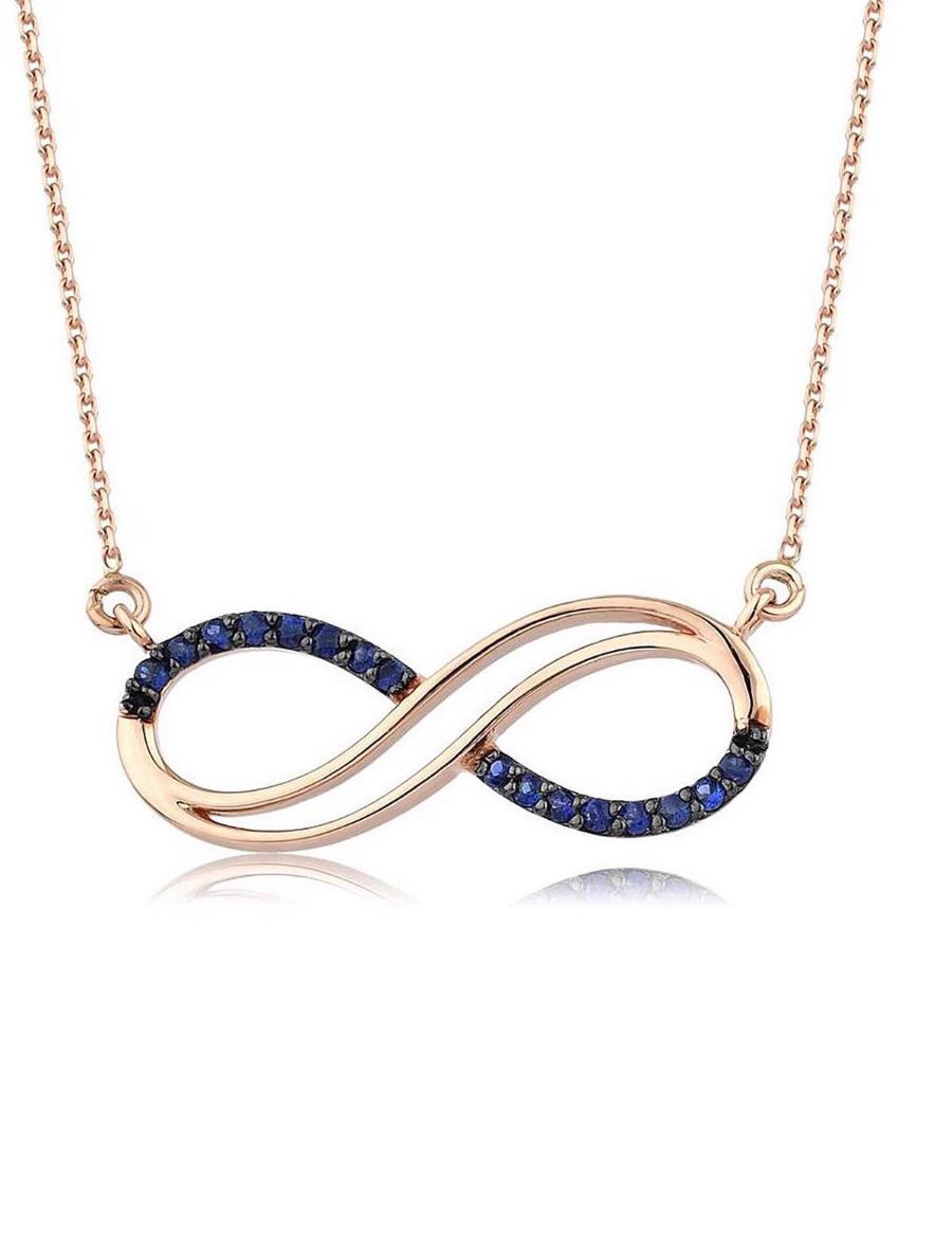 Safir İkiz Sonsuzluk Kolye resmi