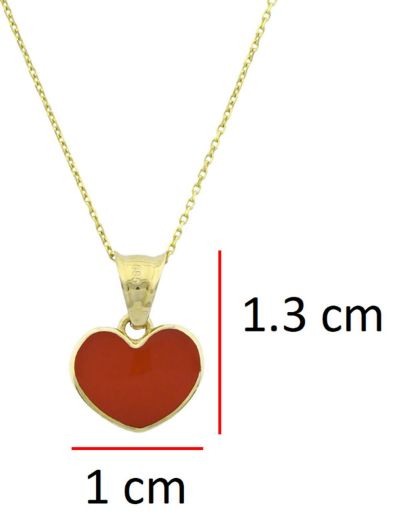 14 Ayar Altın Kalp Kolye resmi