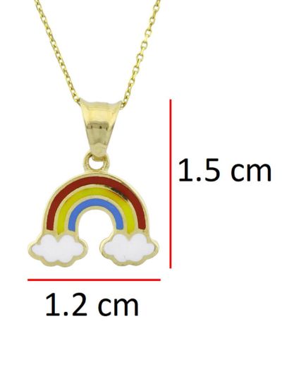 Altın Gök Kuşağı Kolye resmi