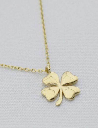 Yonca Altın Kolye-14 Ayar resmi