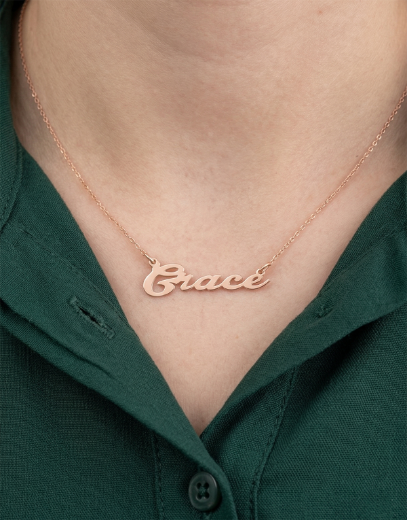 14 Ayar Altın Kişiye Özel İsimli Kolye resmi