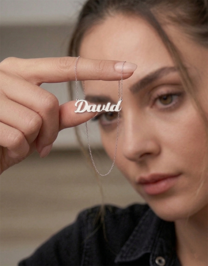 İtalik İsimli Kişiye Özel Altın Kolye - 14 Ayar resmi