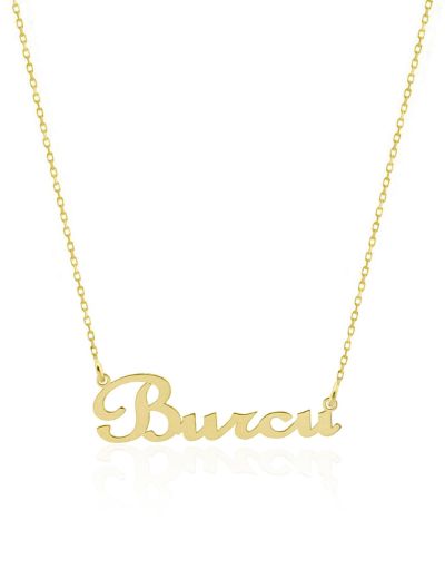 Kişiye Özel Altın İsimli Kolye-14 Ayar resmi