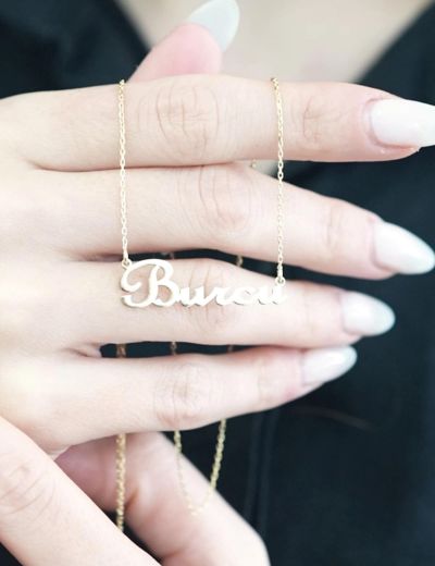 14 Ayar Kişiye Özel Altın İsimli Kolye resmi