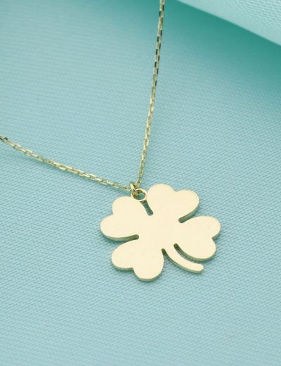 Altın Yonca Kolye resmi