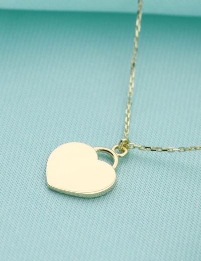 Altın Kalp Kolye resmi