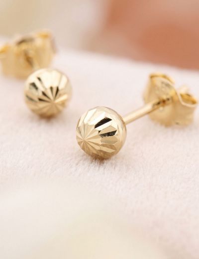 14 Ayar Altın Top Küpe resmi