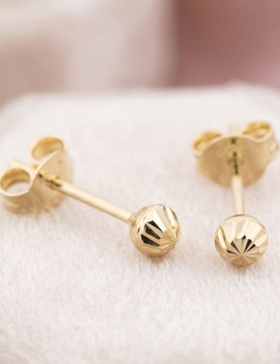14 Ayar Altın Top Küpe resmi