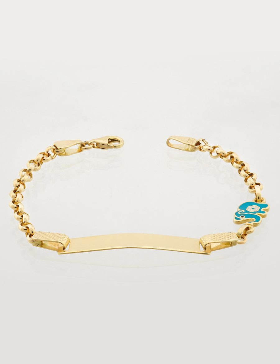 Fil Altın Çocuk Künye Bileklik resmi