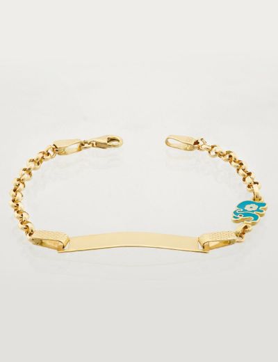 Fil Altın Çocuk Künye Bileklik resmi