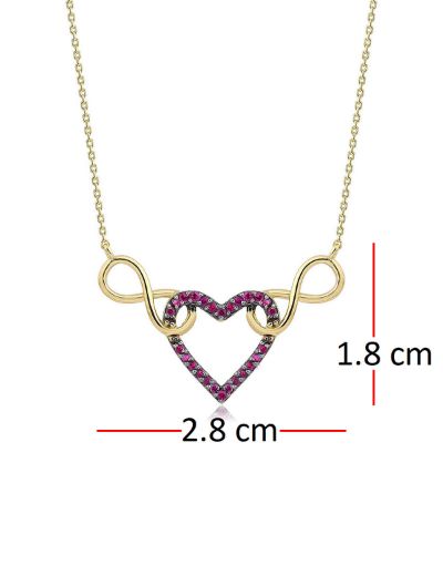 Sonsuz Sevgi Doğal Yakut Kolye resmi