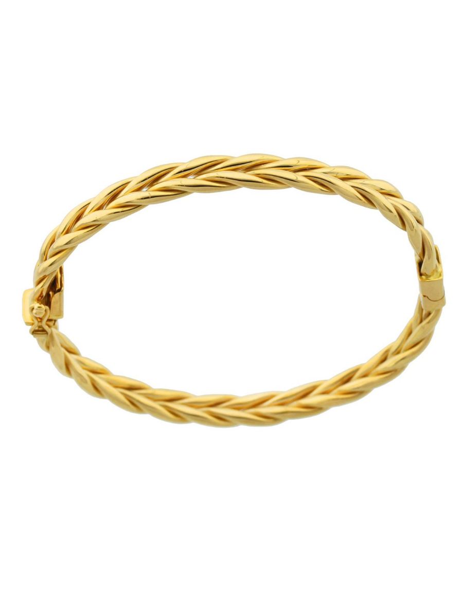 22 Ayar Altın Tasarım Kelepçe Bilezik resmi