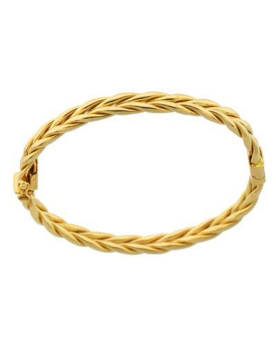 22 Ayar Altın Tasarım Kelepçe Bilezik resmi