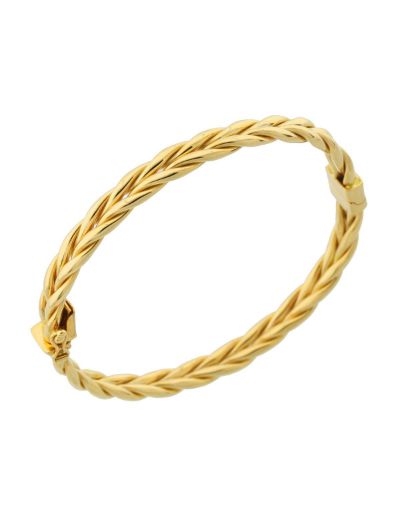 22 Ayar Altın Tasarım Kelepçe Bilezik resmi