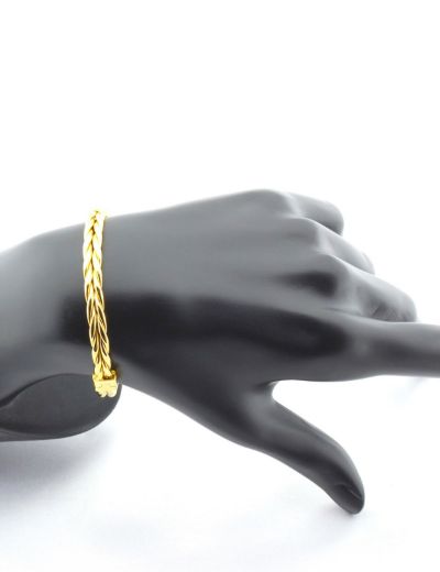 22 Ayar Altın Tasarım Kelepçe Bilezik resmi