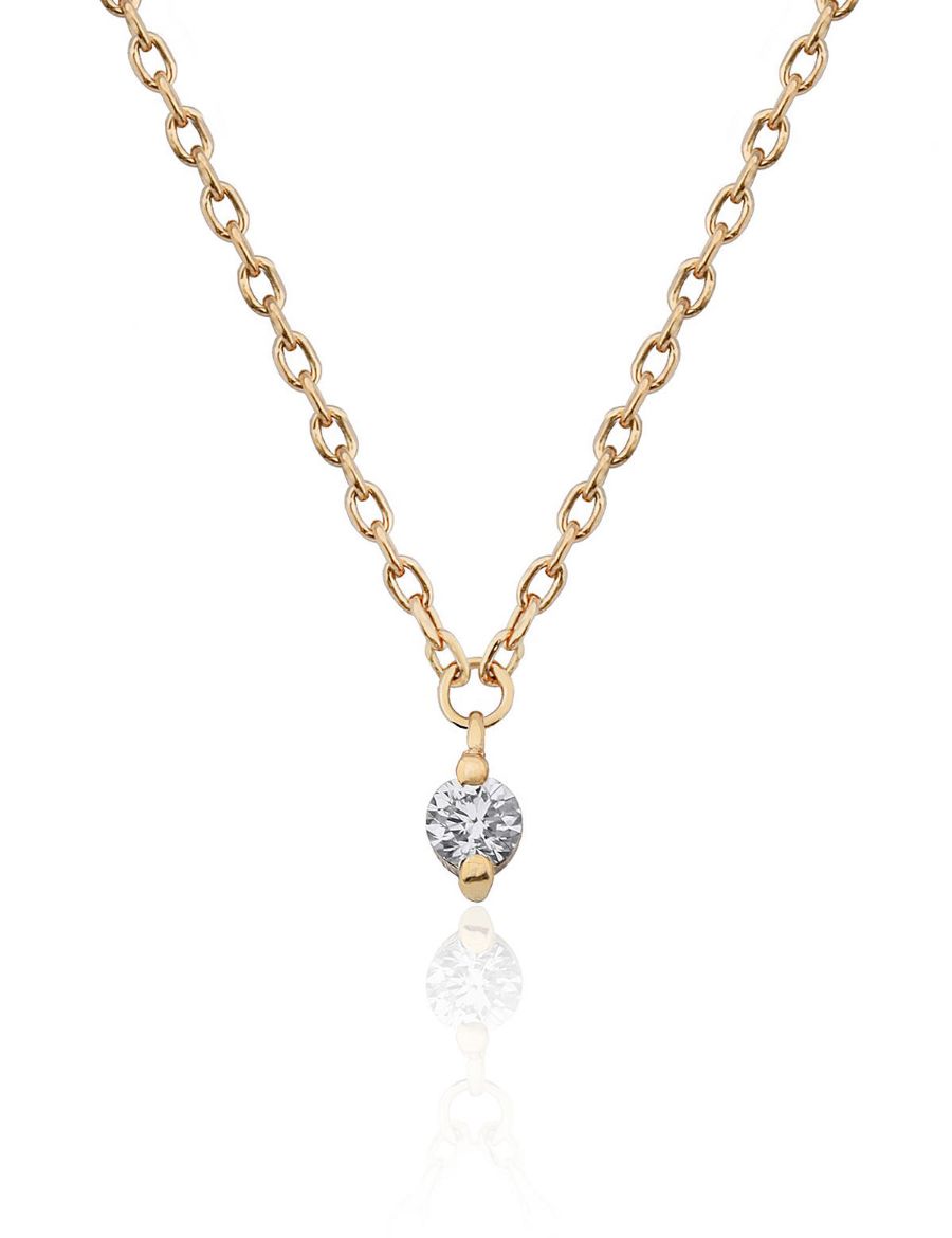 Pırlanta Tektaş Tasarım Kolye resmi