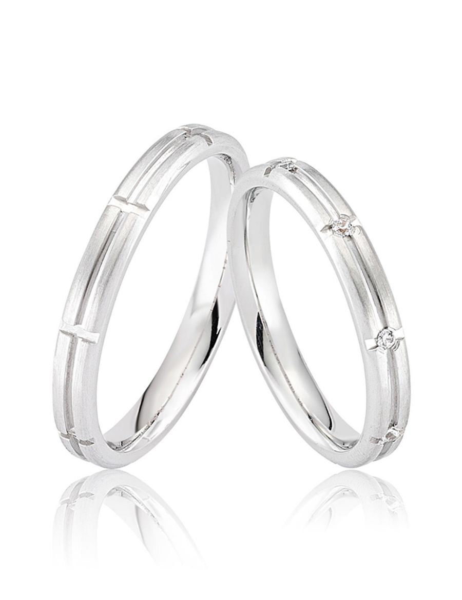 Pırlanta Tasarım Çift Alyans- Nişan Yüzüğü resmi