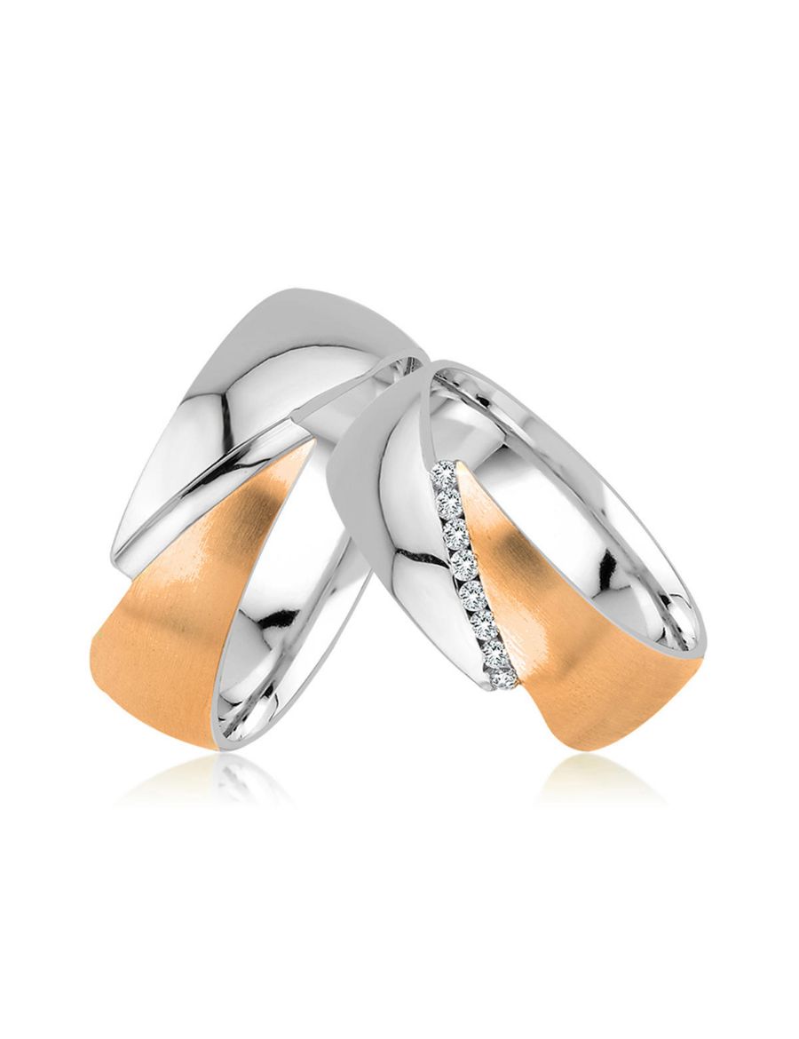 Pırlanta Tasarım Çift Alyans - Nişan Yüzüğü resmi