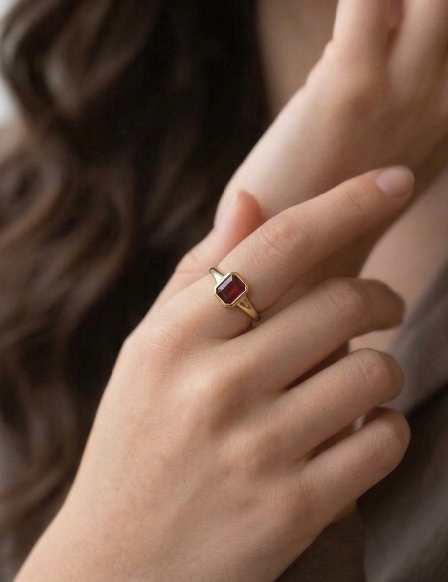 Yakut Tasarım Tektaş Yüzük resmi