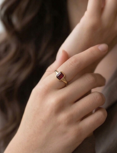 Yakut Tasarım Tektaş Yüzük resmi